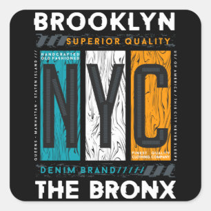 Brooklyn, die brandneue Stadt der Grube Quadratischer Aufkleber