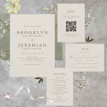 BROOKLYN Elegante Moderne Hochzeit Einladung