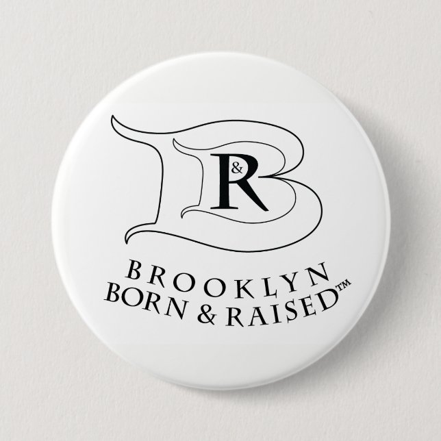 BROOKLYN GEBORENES UND HÖHERES LOGO ROUND-SCHALTFL BUTTON (Vorderseite)