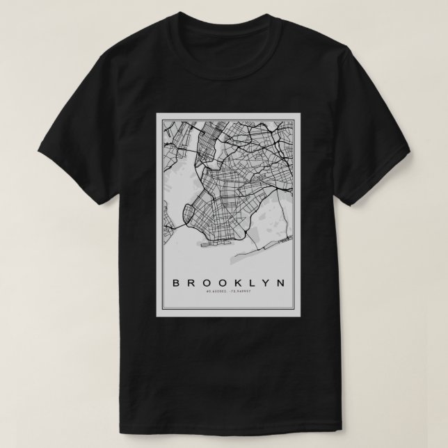 Brooklyn Illustration Map T-Shirt (Design vorne)