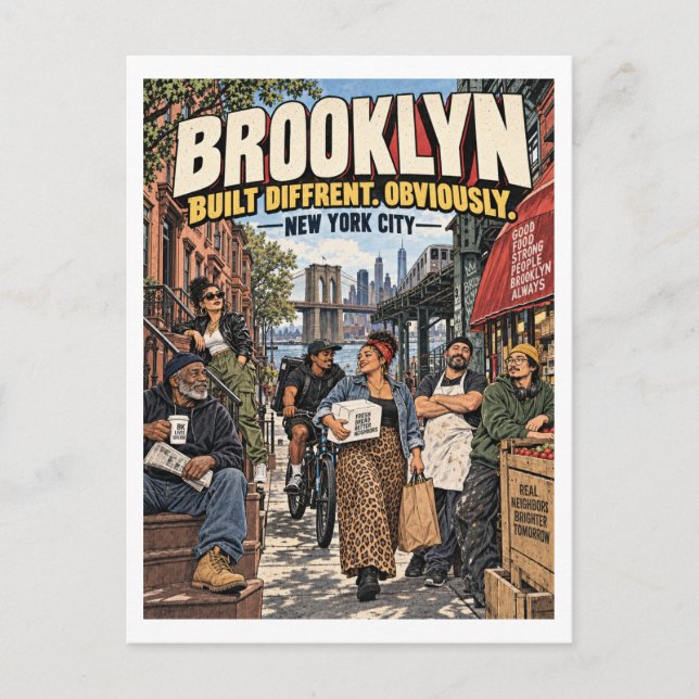 Brooklyn ist anders gebaut postkarte (Vorderseite)