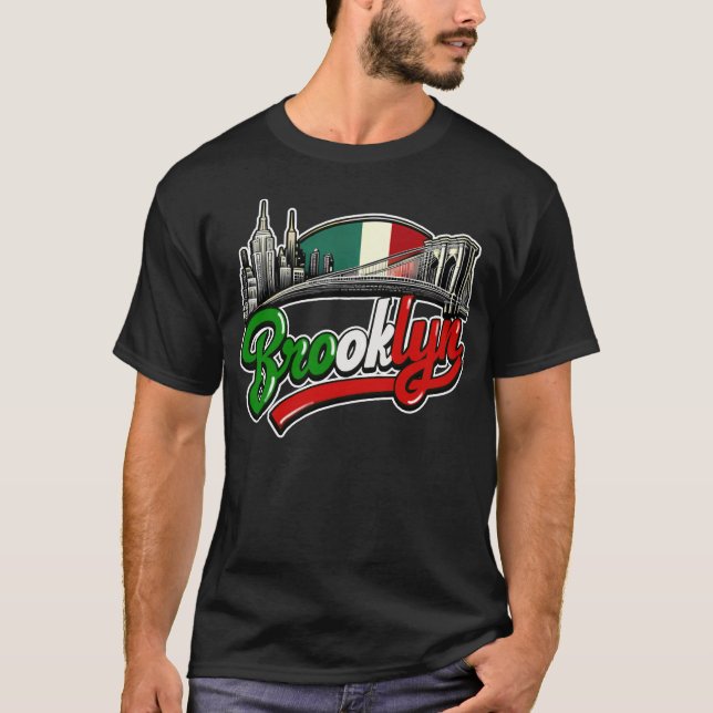 Brooklyn Italian Retro Style T-Shirt (Vorderseite)