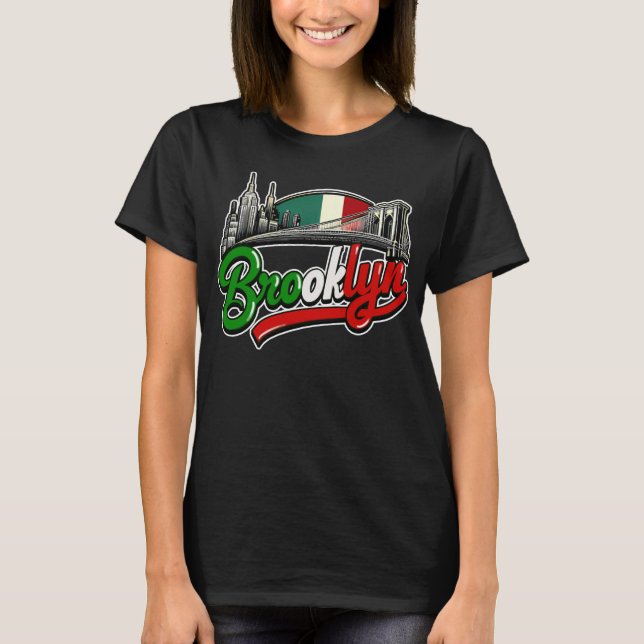 Brooklyn Italian Retro Style T-Shirt (Vorderseite)