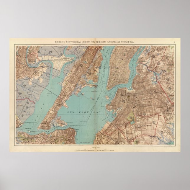 Brooklyn, Jersey City und Hoboken Poster (Vorne)