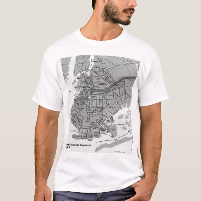 Brooklyn-Karte T-Shirt (Vorderseite)