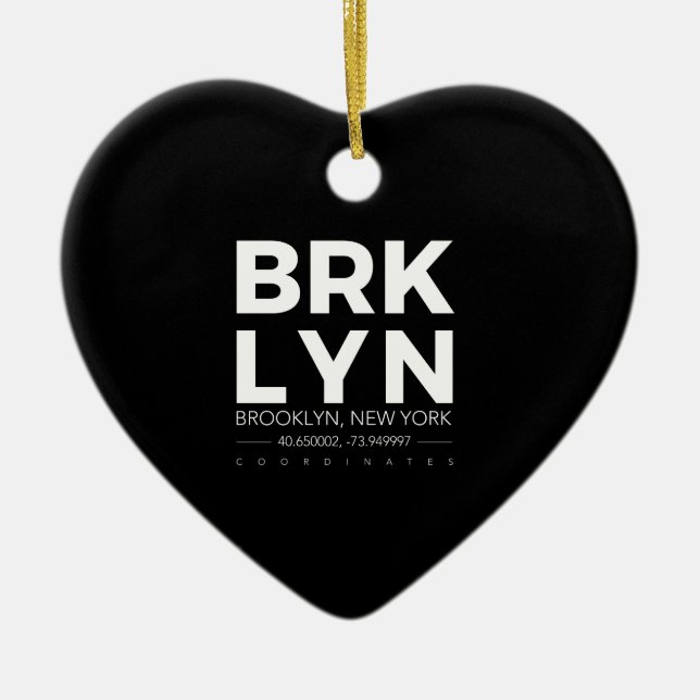 Brooklyn Keramik Ornament (Vorne)