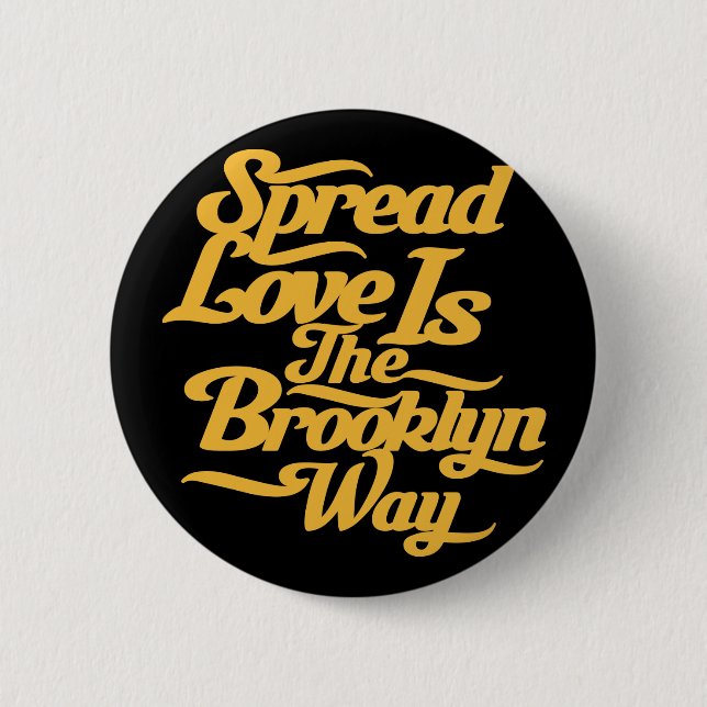 Brooklyn-Liebe-Gelb Button (Vorderseite)
