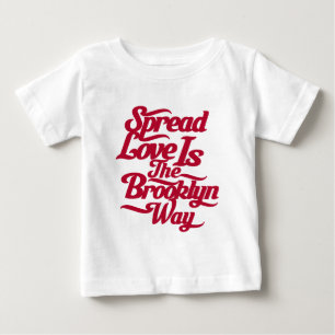 Brooklyn-Liebe-Rot Baby T-shirt