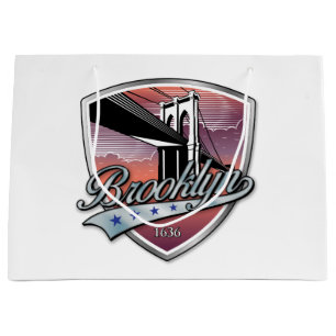 Brooklyn Logo Design Große Geschenktüte