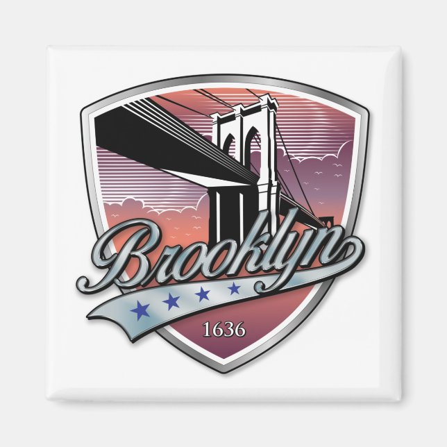 Brooklyn Logo Design Magnet (Vorne)