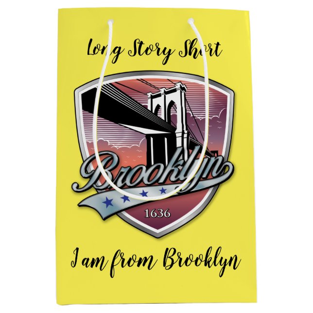 Brooklyn Logo Design Mittlere Geschenktüte (Vorderseite)