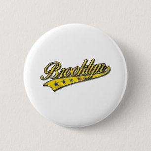 Brooklyn-Logo Gold geprägt Button