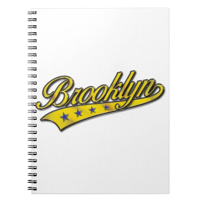Brooklyn-Logo Gold geprägt Notizblock (Vorderseite)