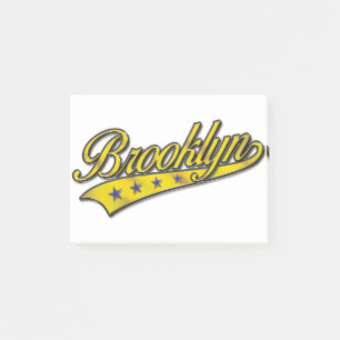 Brooklyn-Logo Gold geprägt Post-it Klebezettel