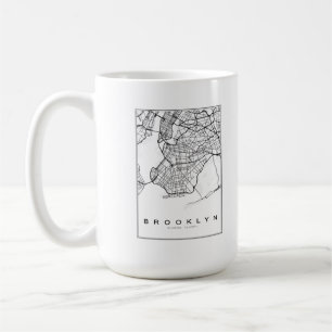 Brooklyn Map Illustration Kaffeetasse