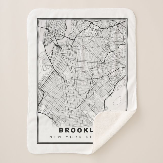 Brooklyn Map Sherpadecke (Vorderseite)