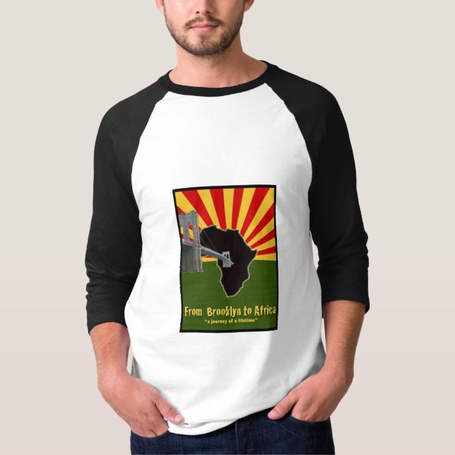 Brooklyn nach Afrika 3/4 SleeveRaglan T-Shirt (Vorderseite)