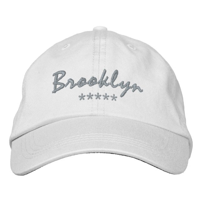 Brooklyn Name Bestickte Baseballkappe (Vorderseite)