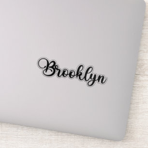 Brooklyn Name - Handgeschriebene Kalligrafie Aufkleber