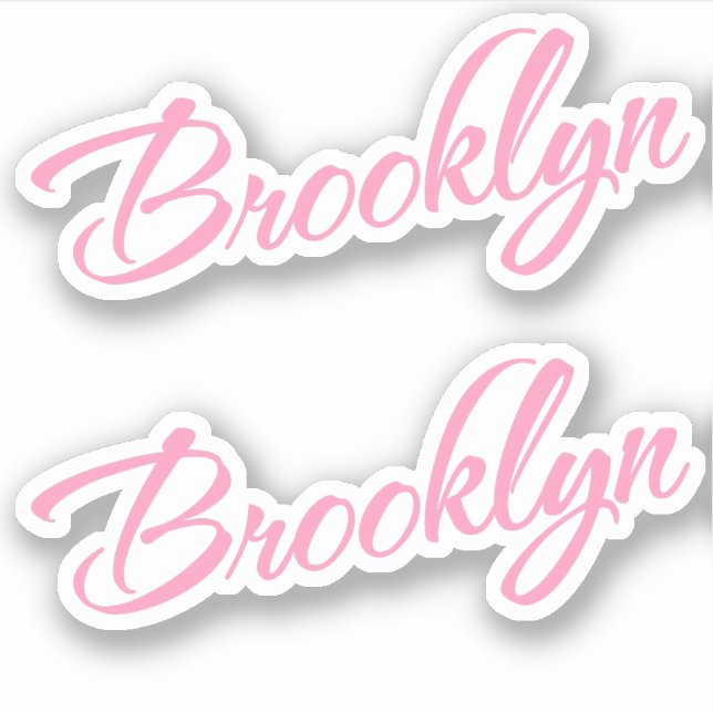 Brooklyn name x2 vinyl aufkleber (Vorderseite)