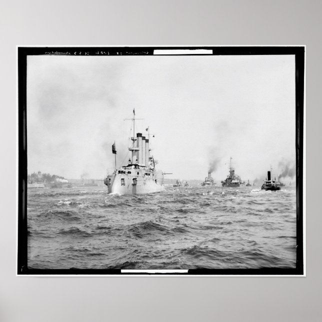 Brooklyn, Navy, Battleship, Vintag Poster (Vorne)