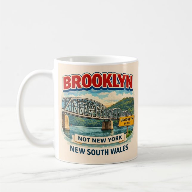 Brooklyn, New South Wales | Not Brooklyn, New York Kaffeetasse (Links)