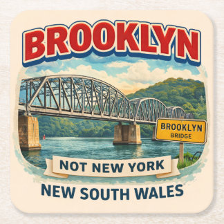 Brooklyn, New South Wales | Not Brooklyn, New York Rechteckiger Pappuntersetzer