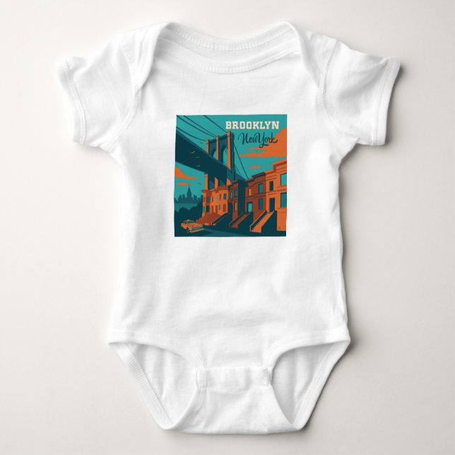 Brooklyn New York Baby Strampler (Vorderseite)