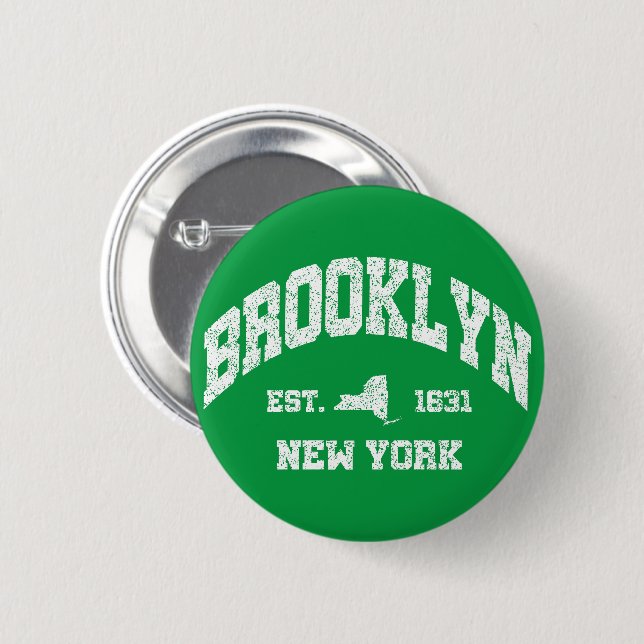 Brooklyn, New York Button (Vorne & Hinten)