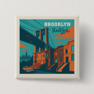Brooklyn New York Button