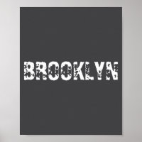 Brooklyn New York City Nyc Weißer Text Nostalgisch
