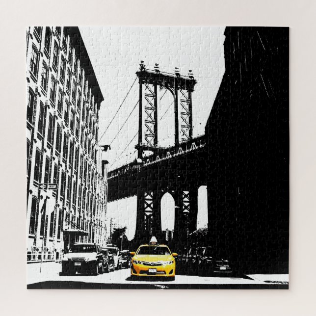Brooklyn New York City Nyc Yellow Taxi Puzzle (Vertikal)