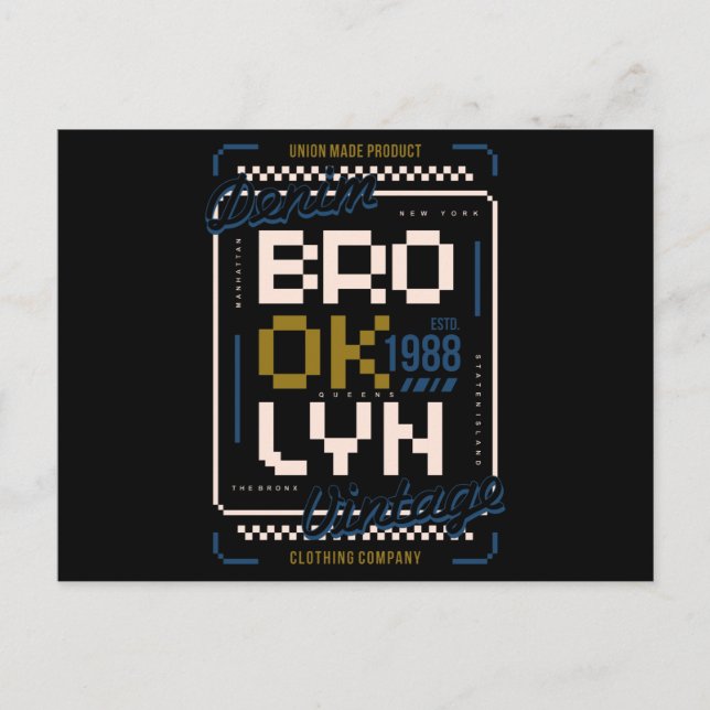 Brooklyn New York City Postkarte (Vorderseite)