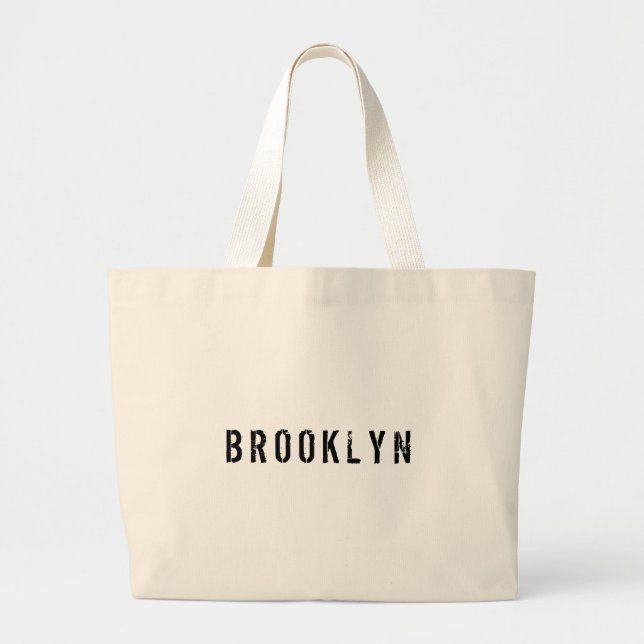 Brooklyn New York City Tote Bag Jumbo Stoffbeutel (Vorne)