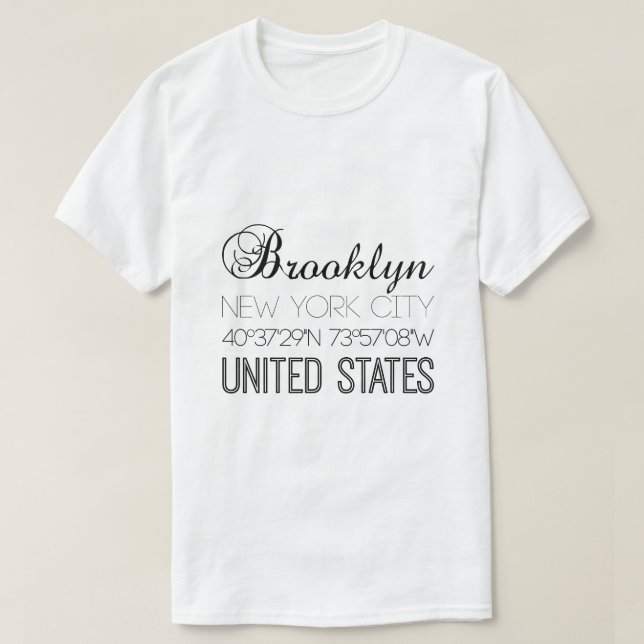 Brooklyn, New York City trendy T-Shirt (Design vorne)