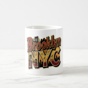 Brooklyn New York City Vintage-Brücken-Sticker-Kun Kaffeetasse