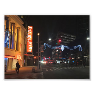Brooklyn New York Fulton Street Holiday Lights NYC Fotodruck