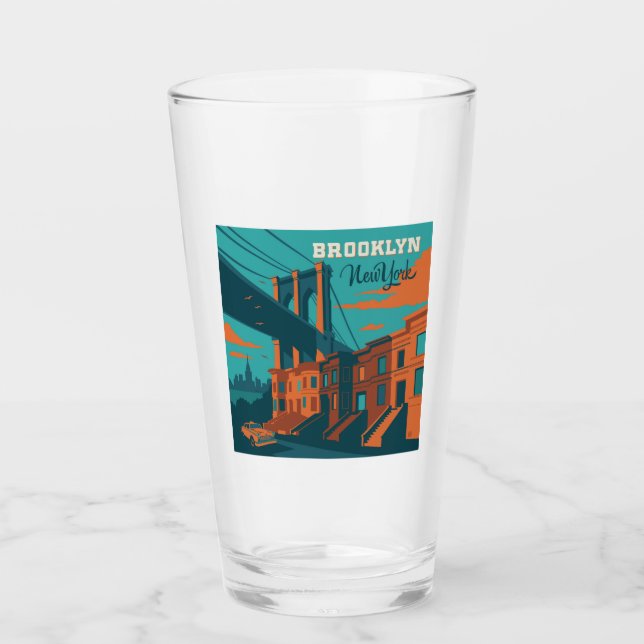 Brooklyn New York Glas (Vorderseite)
