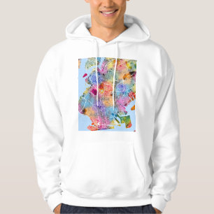 Brooklyn New York Karte Hoodie