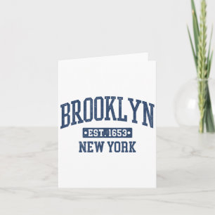 Brooklyn New York Ny Vintag Sports Design Karte