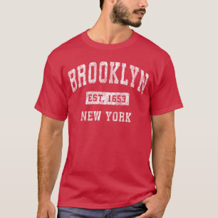 Brooklyn New York NY Vintage Etablierte Sportbekle T-Shirt