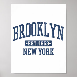Brooklyn New York Ny Vintage-Sportdesign Poster