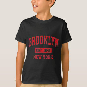 Brooklyn New York Ny Vintage Srts Design Rot Des T-Shirt