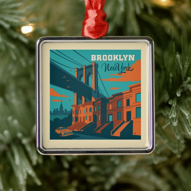 Brooklyn New York Ornament Aus Metall (Baum)