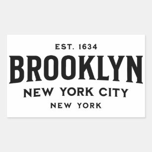 Brooklyn New York Rechteckiger Aufkleber