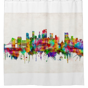 Brooklyn New York Skyline Duschvorhang