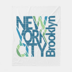 Brooklyn New York Typografie Fleecedecke