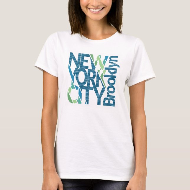 Brooklyn New York Typografie T-Shirt (Vorderseite)
