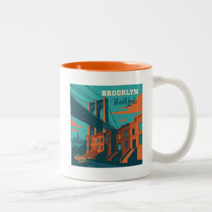 Brooklyn New York Zweifarbige Tasse