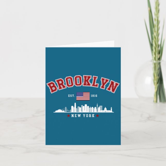 Brooklyn Ney York Est 1816  Karte (Vorderseite)